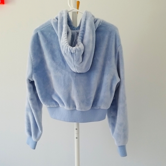 Periwinkle Urban Planet Teddy Bear Coat Size S - Picture 2 of 3